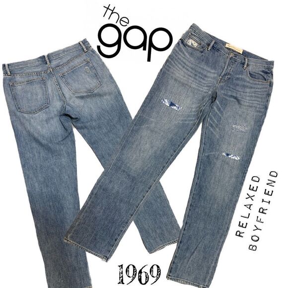 The gap 1969 relaxed boyfriend distressed … - Picture 1 of 14